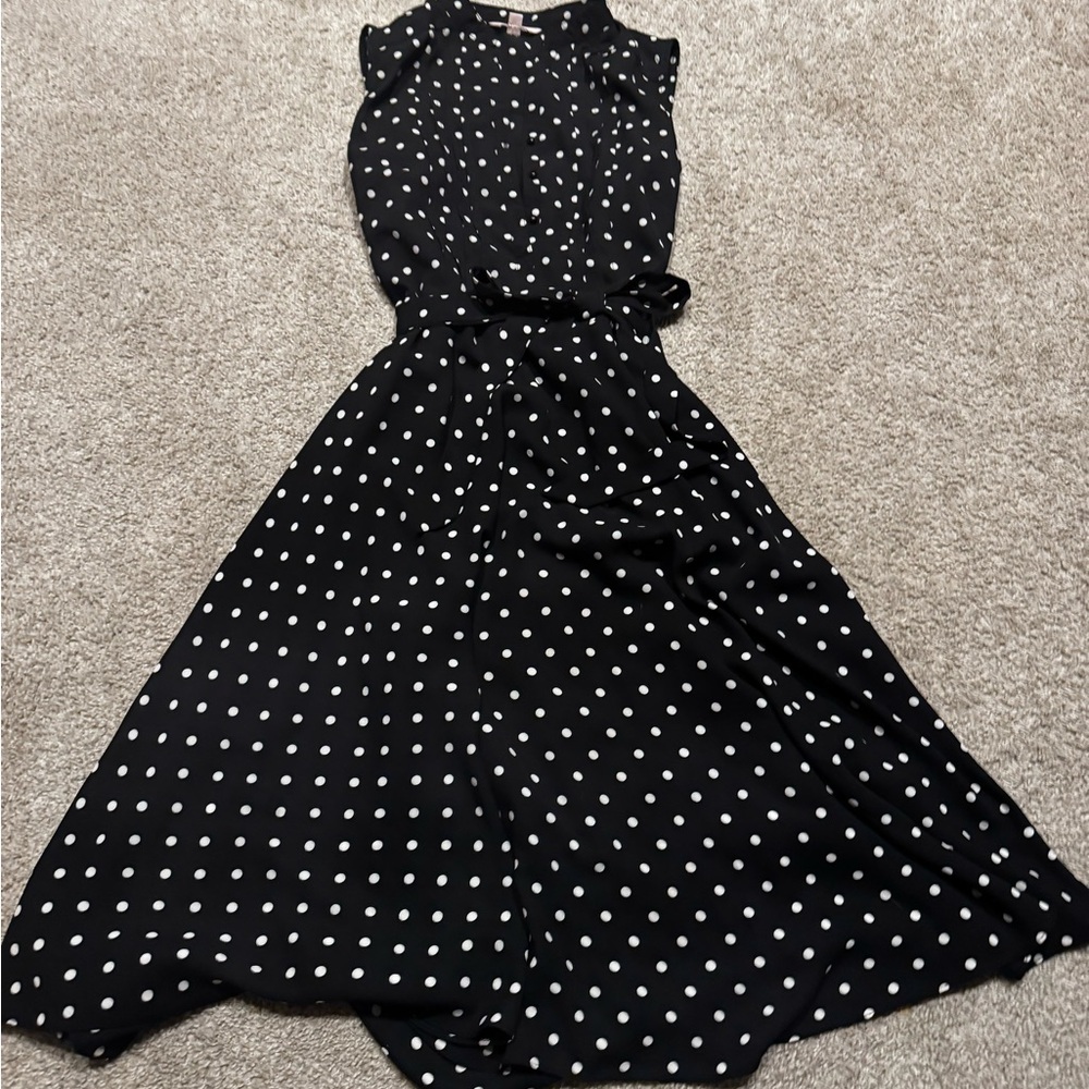 Nanette Lepore Black and White Halter Midi Dress